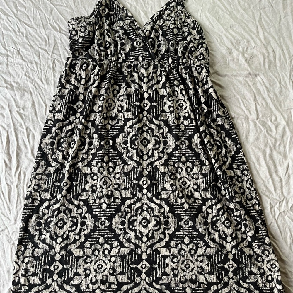 Sonoma Cream and White Sleeveless Sundress